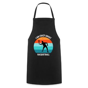 Racqueetball - Cooking Apron - black - Front - AI Model Male 185 dark (185cm)