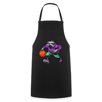 Joueur de basket-ball paresseux - Tablier de cuisine - noir - Devant - AI Model Male 185 dark (185cm)