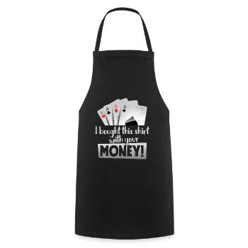 Funny Poker Casino Las Vegas Poker Night I Bough - Cooking Apron - black - Front - AI Model Male 185 dark (185cm)