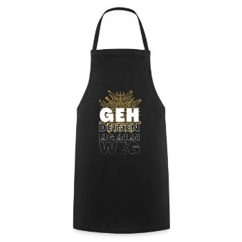 Wegweiser VEGVISIR - GEH DEINEN EIGENEN WEG - Kochschürze - Schwarz - Vorne - AI Model Male 185 dark (185cm)