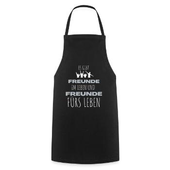Beste Freunde FREUND Kumpel Kumpels - Kochschürze - Schwarz - Vorne - AI Model Male 185 dark (185cm)