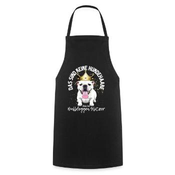 Bulldogge Bulldog Bulldoggen Mama Papa - Kochschürze - Schwarz - Vorne - AI Model Male 185 dark (185cm)