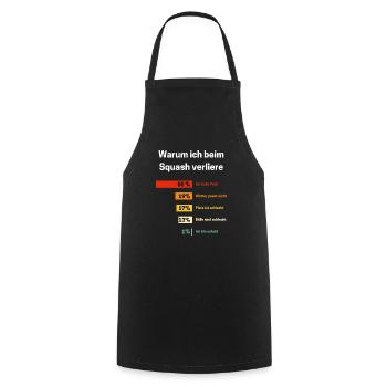 Warum ich beim Squash verliere Squash Spruch - Kochschürze - Schwarz - Vorne - AI Model Male 185 dark (185cm)