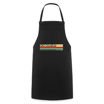 Retro Vintage Schweinfurt - Kochschürze - Schwarz - Vorne - AI Model Male 185 dark (185cm)