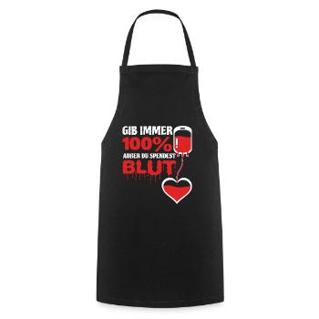 Spende Blut Blutspendedienst Blutspender Geshenk - Kochschürze - Schwarz - Vorne - AI Model Male 185 dark (185cm)