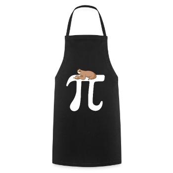 Math Sloth Pi - Cooking Apron - black - Front - AI Model Male 185 dark (185cm)
