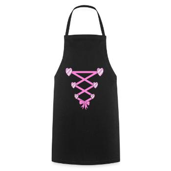 Volksfest Dirndl Replacement - Cooking Apron - black - Front - AI Model Male 185 dark (185cm)