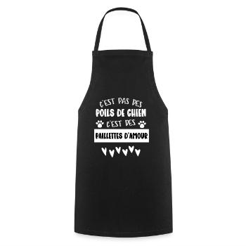 c'est pas des poils de chien - Tablier de cuisine - noir - Devant - AI Model Male 185 dark (185cm)