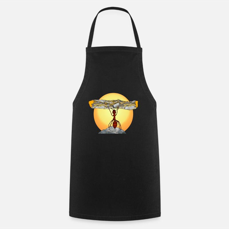 ne jamais abandonner - Tablier de cuisine - noir