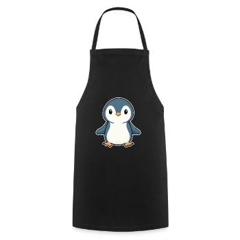 PENGUIN BIRD ANTARCTICA SOUTH POLE BABY ICE WADDLE - Cooking Apron - black - Front - AI Model Male 185 dark (185cm)