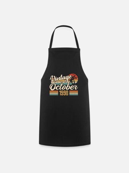 Oktober 1998 Geburtstagsgeschenk - 1998 - Kochschürze - Schwarz