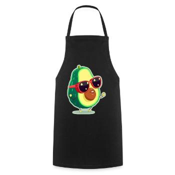 Niedliche Avocado Brille Vegetarier Veganer - Kochschürze - Schwarz - Vorne - AI Model Male 185 dark (185cm)