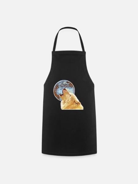 wolf - Cooking Apron - black