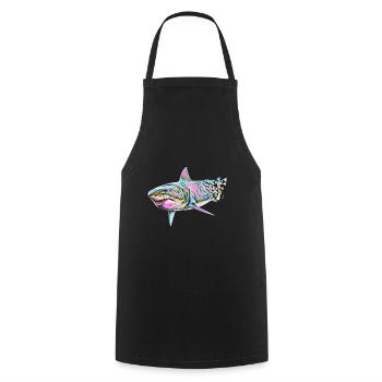 Shark - Cooking Apron - black - Front - AI Model Male 185 dark (185cm)