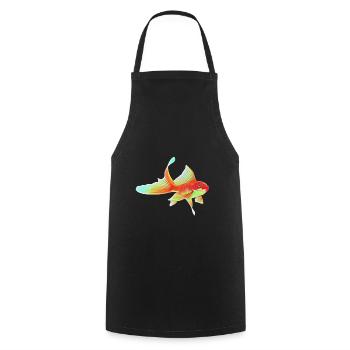 Goldfisch - Kochschürze - Schwarz - Vorne - AI Model Male 185 dark (185cm)