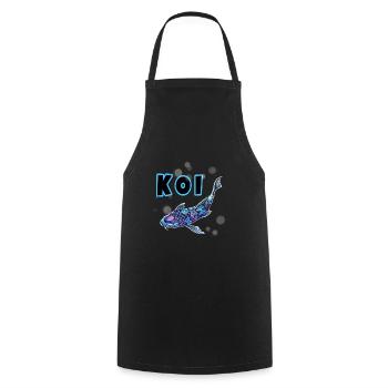 Koi - Kochschürze - Schwarz - Vorne - AI Model Male 185 dark (185cm)
