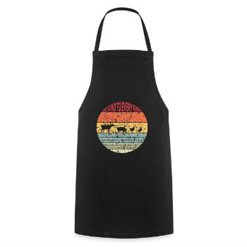 Animal welfare saying be kind to every kind gift - Cooking Apron - black - Front - AI Model Male 185 dark (185cm)