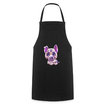 German Shepherd - Cooking Apron - black - Front - AI Model Male 185 dark (185cm)