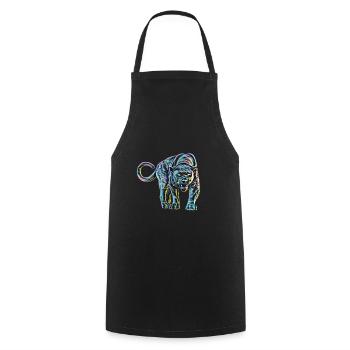 Panther - Cooking Apron - black - Front - AI Model Male 185 dark (185cm)