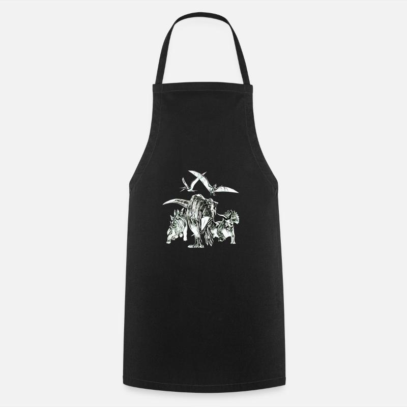 dinosaur - Cooking Apron - black
