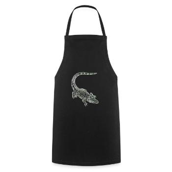 alligator - Cooking Apron - black - Front - AI Model Male 185 dark (185cm)