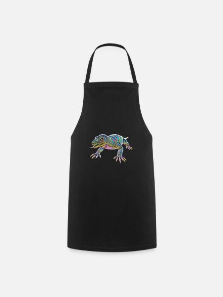Lézard moniteur - Tablier de cuisine - noir