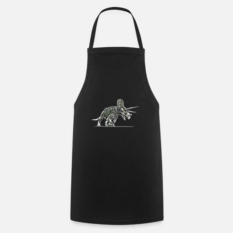 Triceratops - Cooking Apron - black