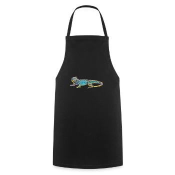 iguana - Cooking Apron - black - Front - AI Model Male 185 dark (185cm)