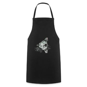 iguana - Cooking Apron - black - Front - AI Model Male 185 dark (185cm)