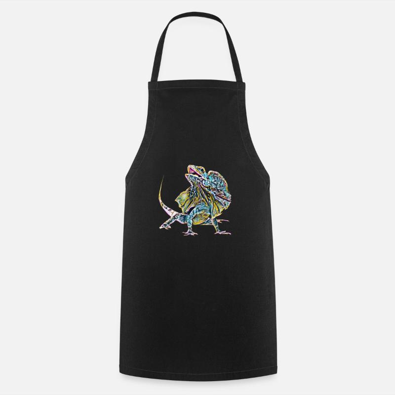 frilled lizard - Cooking Apron - black