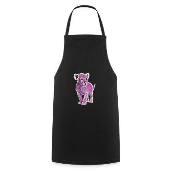 Lion - Tablier de cuisine - noir - Devant - AI Model Male 185 dark (185cm)