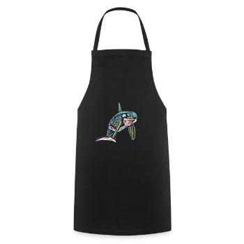 Orca - Cooking Apron - black - Front - AI Model Male 185 dark (185cm)