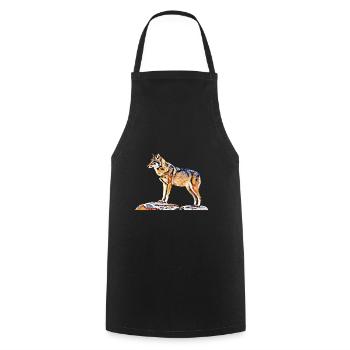 Loup - Tablier de cuisine - noir - Devant - AI Model Male 185 dark (185cm)