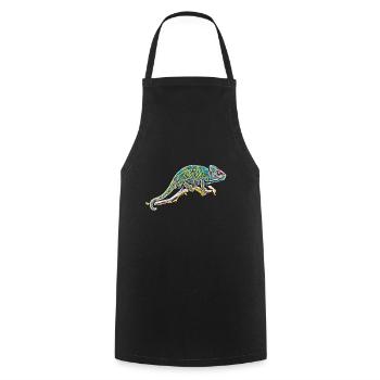caméléon - Tablier de cuisine - noir - Devant - AI Model Male 185 dark (185cm)
