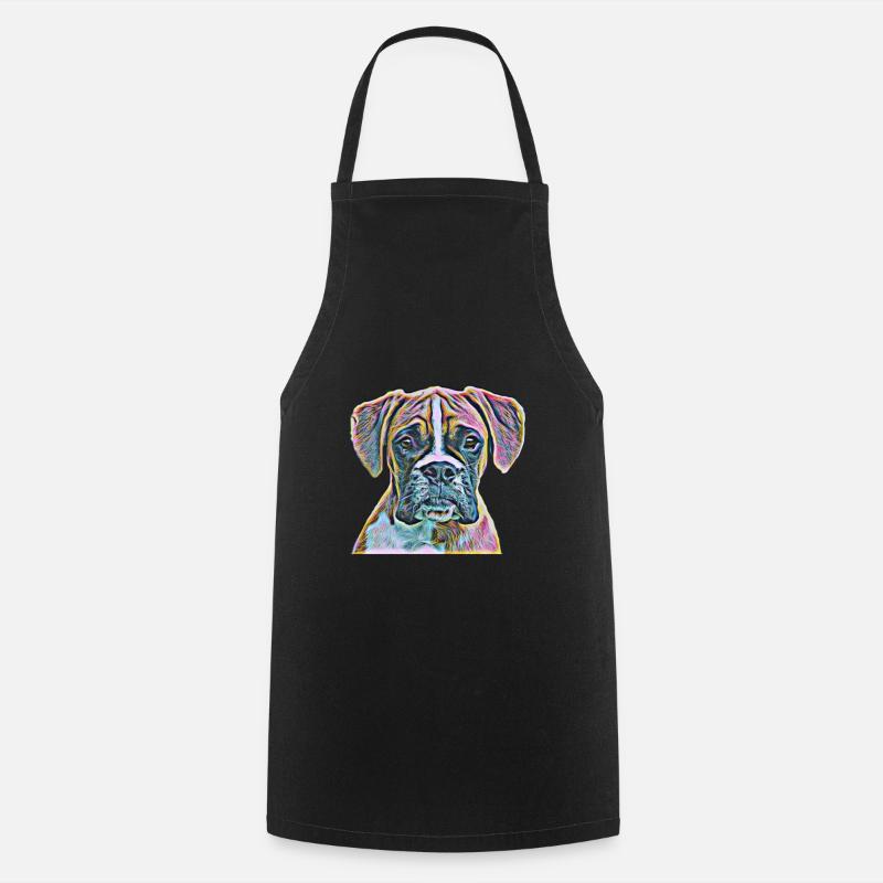 Boxer Hunde - Kochschürze - Schwarz