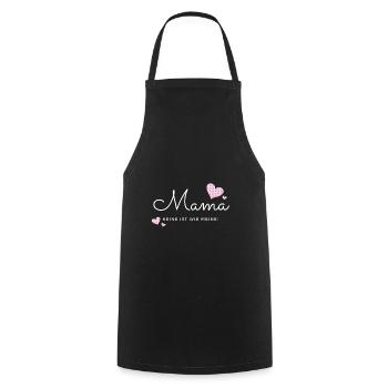 Muttertag Geschenk - Beste Mama Herzen Stolz - Kochschürze - Schwarz - Vorne - AI Model Male 185 dark (185cm)