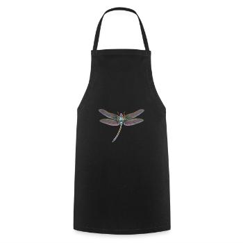 dragon-fly - Cooking Apron - black - Front - AI Model Male 185 dark (185cm)