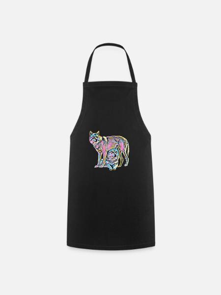 loups - Tablier de cuisine - noir