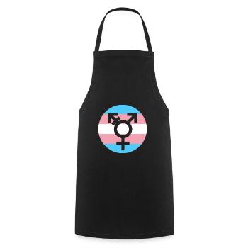 Transgender LGBTQ Pride Month Gay Lesbian - Cooking Apron - black - Front - AI Model Male 185 dark (185cm)