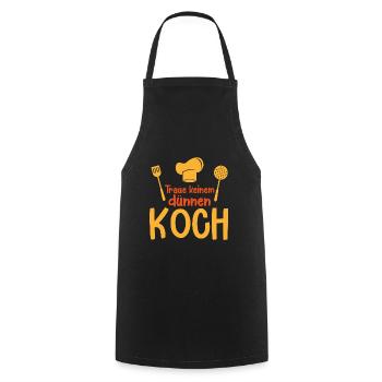 Koch Lustig Spruch Chef Geschenk - Kochschürze - Schwarz - Vorne - AI Model Male 185 dark (185cm)
