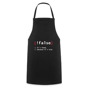 Coding Debug Admin Programm Geschenk - Kochschürze - Schwarz - Vorne - AI Model Male 185 dark (185cm)