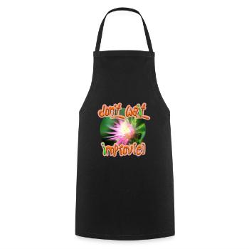 Don't wait improv(e) - Cooking Apron - black - Front - AI Model Male 185 dark (185cm)