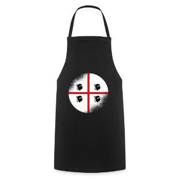Sardinia Flag Used Look Sardinian Flag Vintage - Cooking Apron - black - Front - AI Model Male 185 dark (185cm)