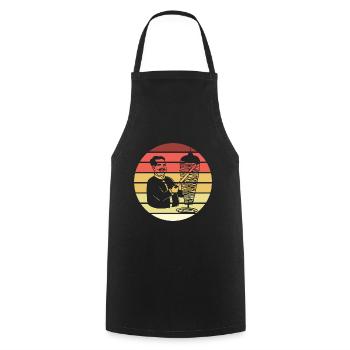Doner Kebab Retro Style Vintage - Cooking Apron - black - Front - AI Model Male 185 dark (185cm)
