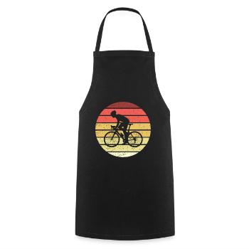 Rennradfahrer Retro Style Vintage - Kochschürze - Schwarz - Vorne - AI Model Male 185 dark (185cm)