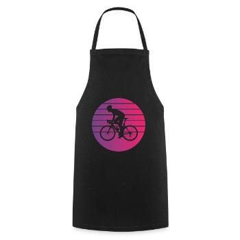 Rennradfahrer Retro Style Vintage - Kochschürze - Schwarz - Vorne - AI Model Male 185 dark (185cm)