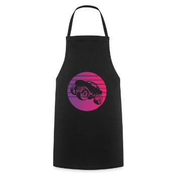Monster Truck Retro Style Vintage - Cooking Apron - black - Front - AI Model Male 185 dark (185cm)