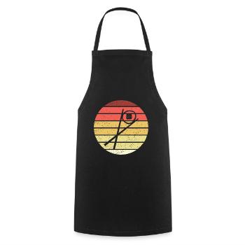 Sushi Baguettes Saké Maki Retro Style Vintage - Tablier de cuisine - noir - Devant - AI Model Male 185 dark (185cm)
