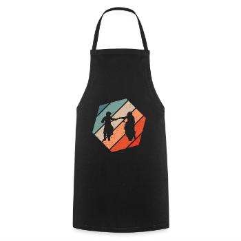 Motocycliste Fist Salute Retro Style Vintage - Tablier de cuisine - noir - Devant - AI Model Male 185 dark (185cm)