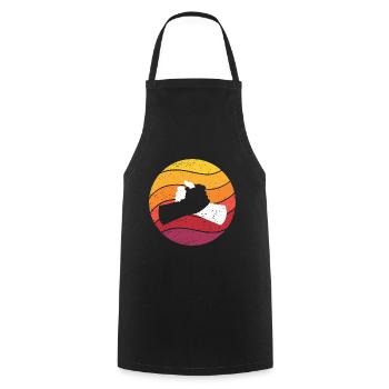 Black White Handshake Retro Style Vintage - Cooking Apron - black - Front - AI Model Male 185 dark (185cm)